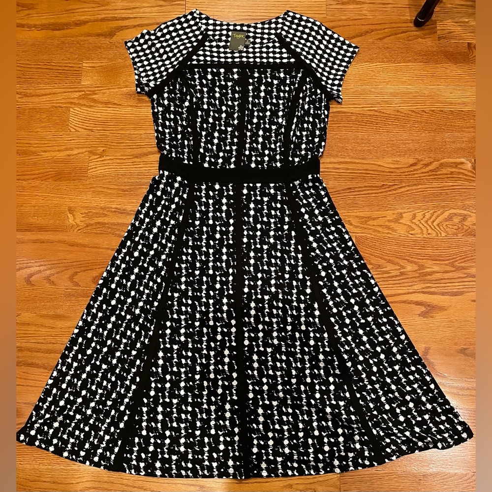 Taylor Black and White Dress